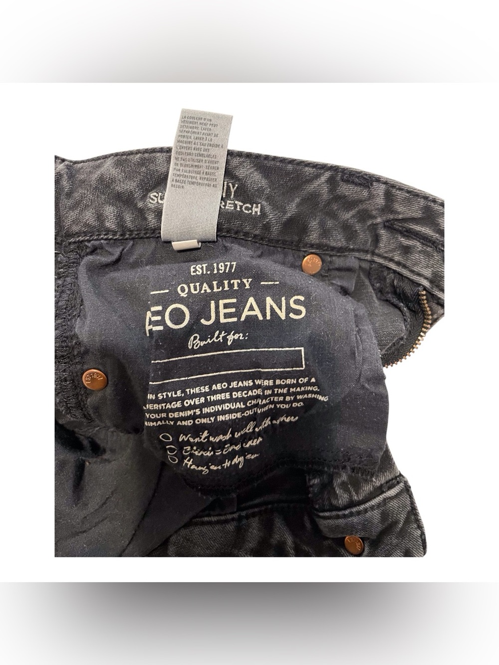 American Eagle Outfitters Skinny Super Stretch Girls Jeans, 2 - Picture 8 of 13